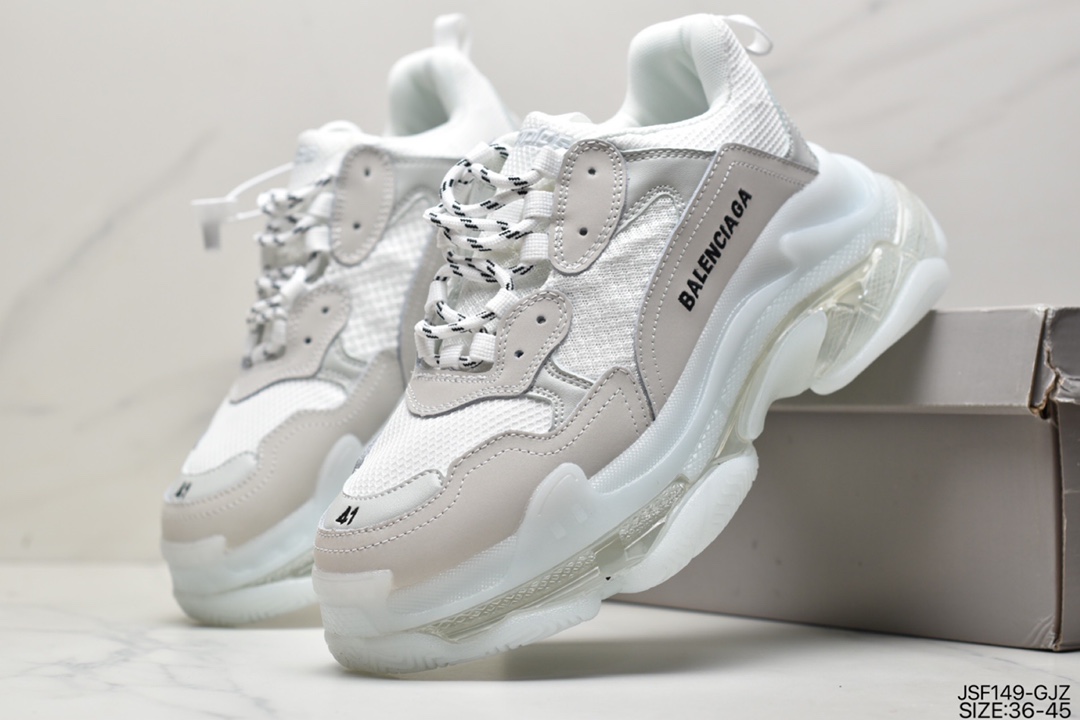 210 巴黎世家老爹鞋 解构主义完美诠释潮流新时尚Balenciaga Triple-S Sneaker 时装复古厚底656686 W06G0 1001