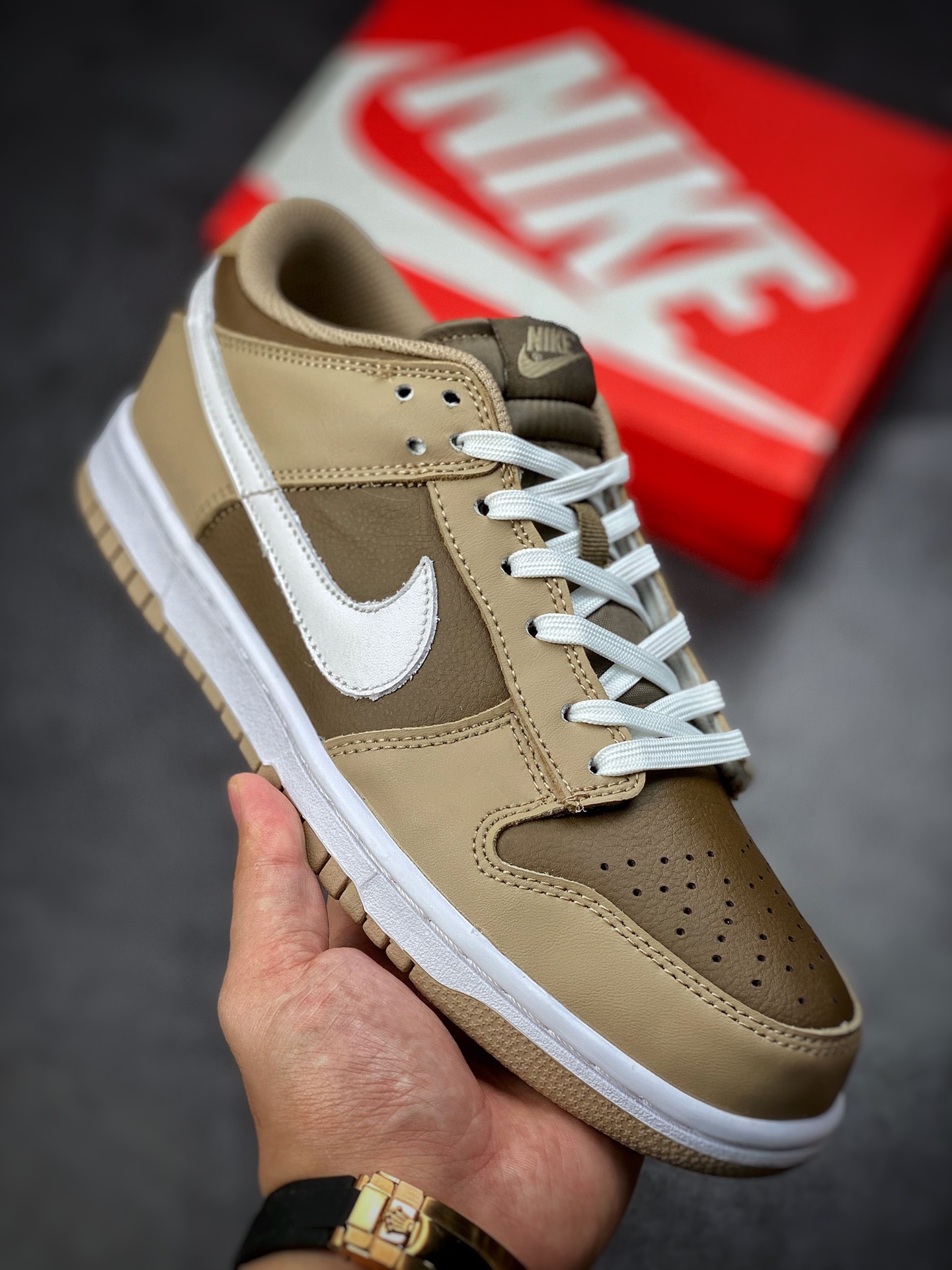 Nike SB Dunk Low Re-engraved Coffee Pure Original Factory Produced DJ6188-200