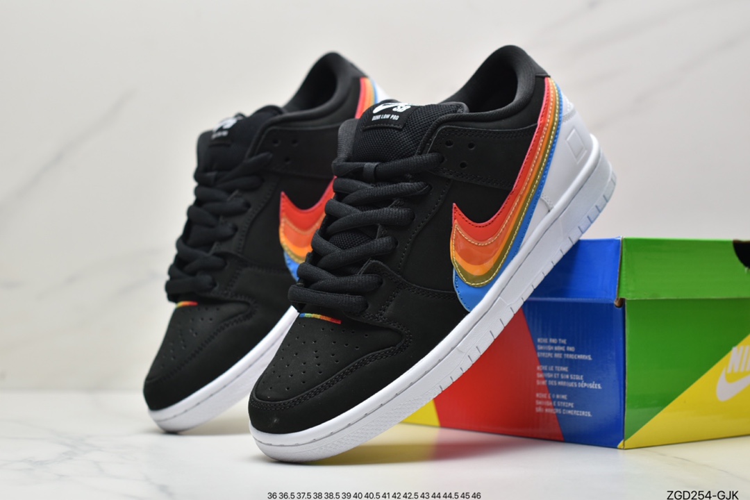 Nike Dunk SB Low Black Rainbow Factory Pure Original DH7722-001