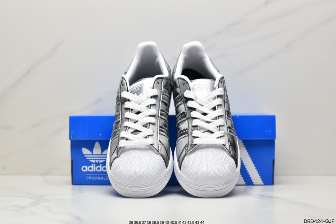 Adidas adidas Clover Originals Superstar”White/Black/Gold”shell head classic all-match casual sports shoes GV3429