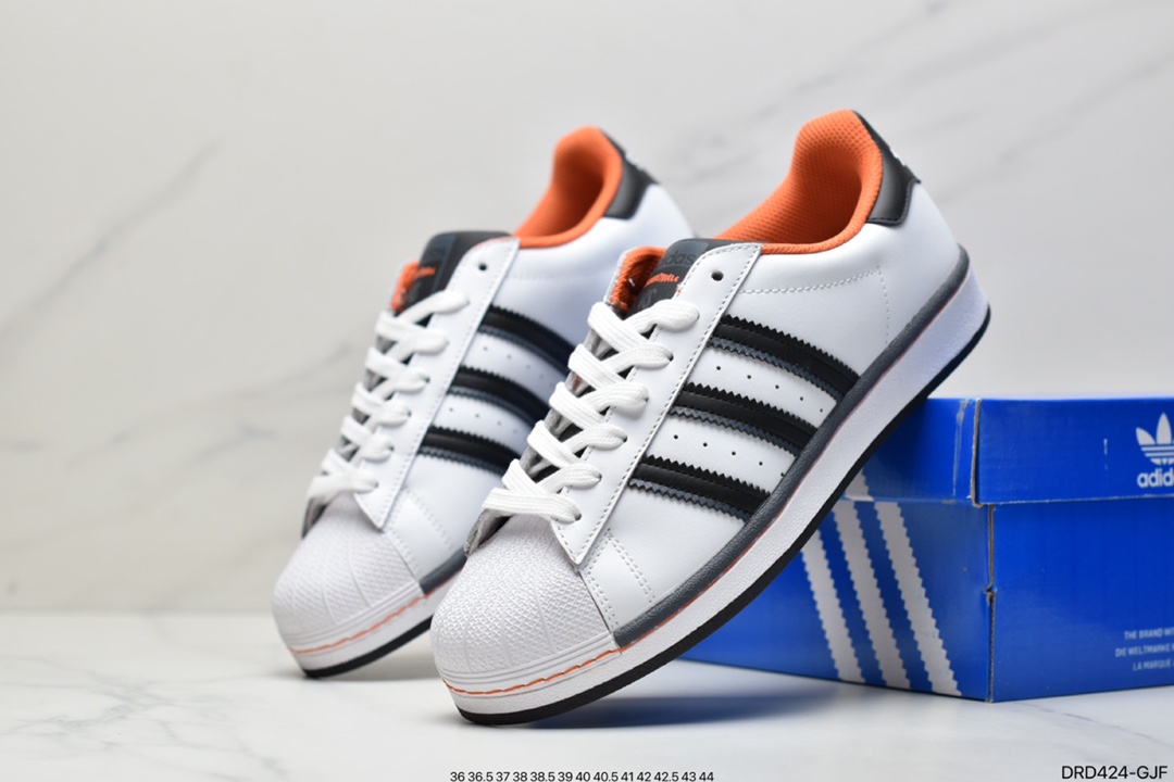 Adidas adidas Clover Originals Superstar”White/Black/Gold”shell head classic all-match casual sports shoes GV3429