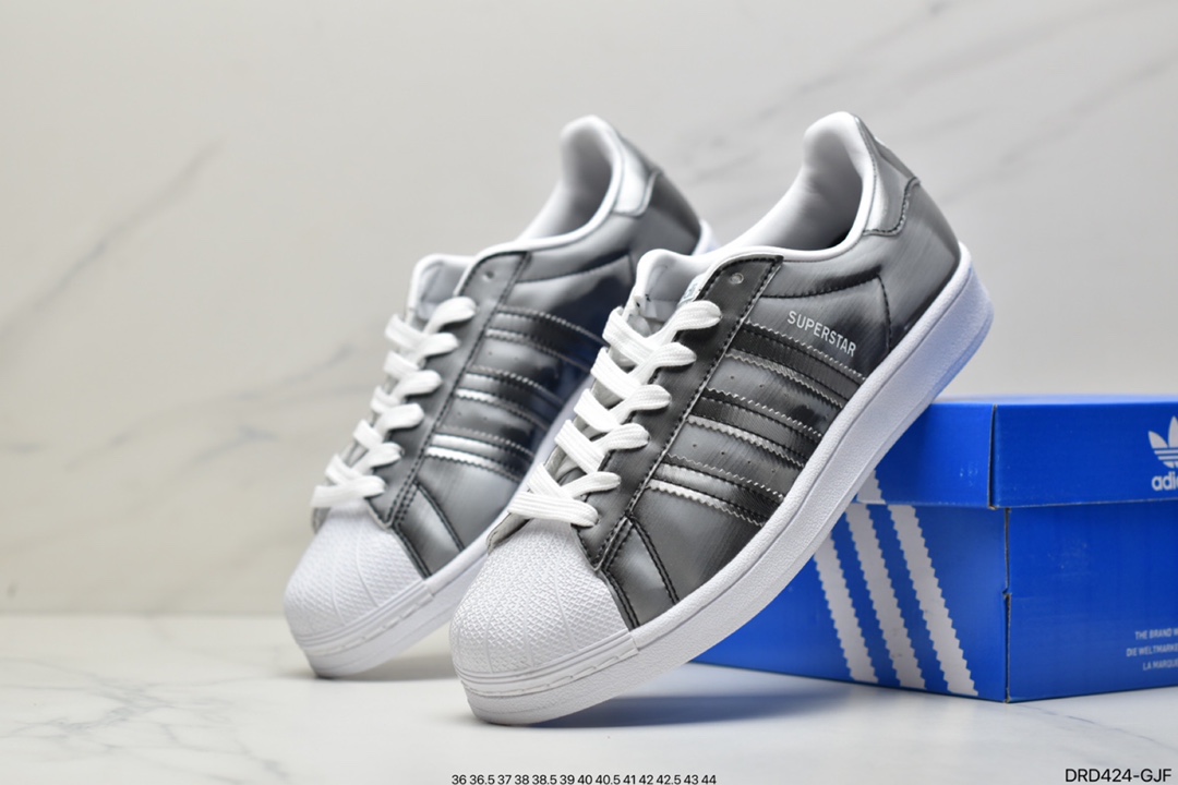 Adidas adidas Clover Originals Superstar”White/Black/Gold”shell head classic all-match casual sports shoes GV3429