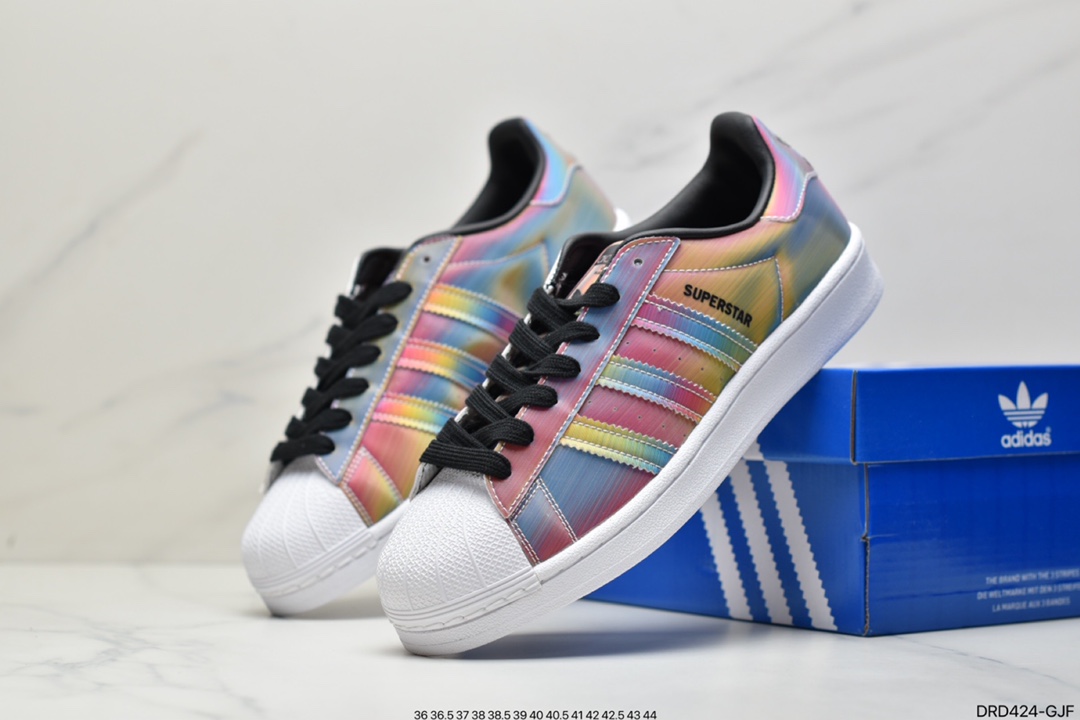 Adidas adidas Clover Originals Superstar”White/Black/Gold”shell head classic all-match casual sports shoes GV3429