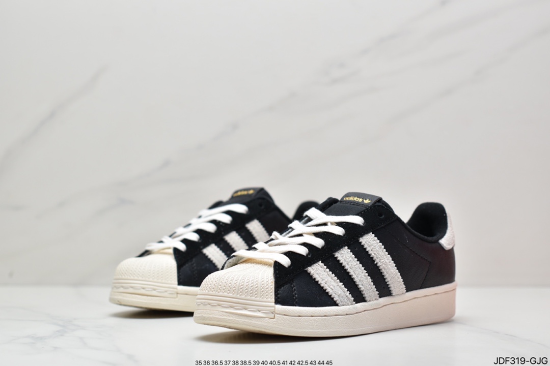 Originals Superstar”White/Black/Gold”shell head classic all-match casual sneakers GV3429