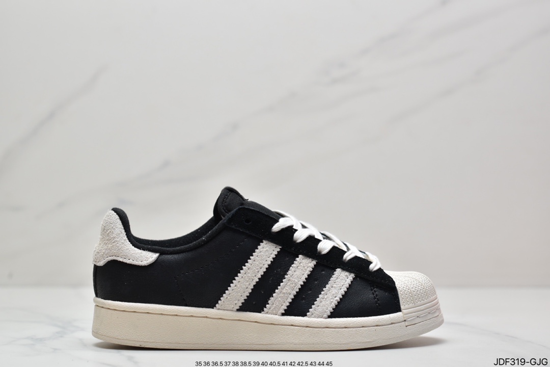 Originals Superstar”White/Black/Gold”shell head classic all-match casual sneakers GV3429