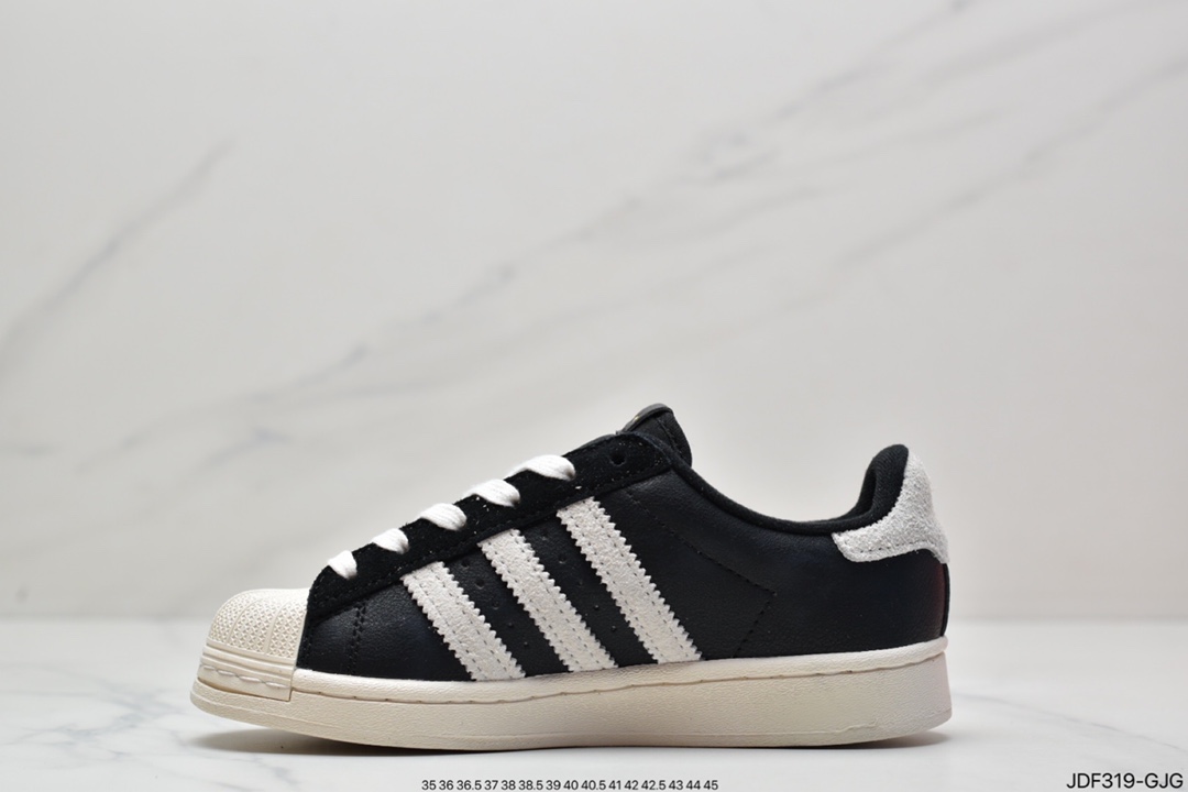 Originals Superstar”White/Black/Gold”shell head classic all-match casual sneakers GV3429