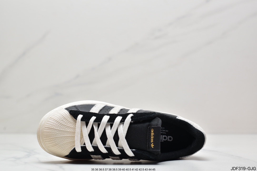 Originals Superstar”White/Black/Gold”shell head classic all-match casual sneakers GV3429