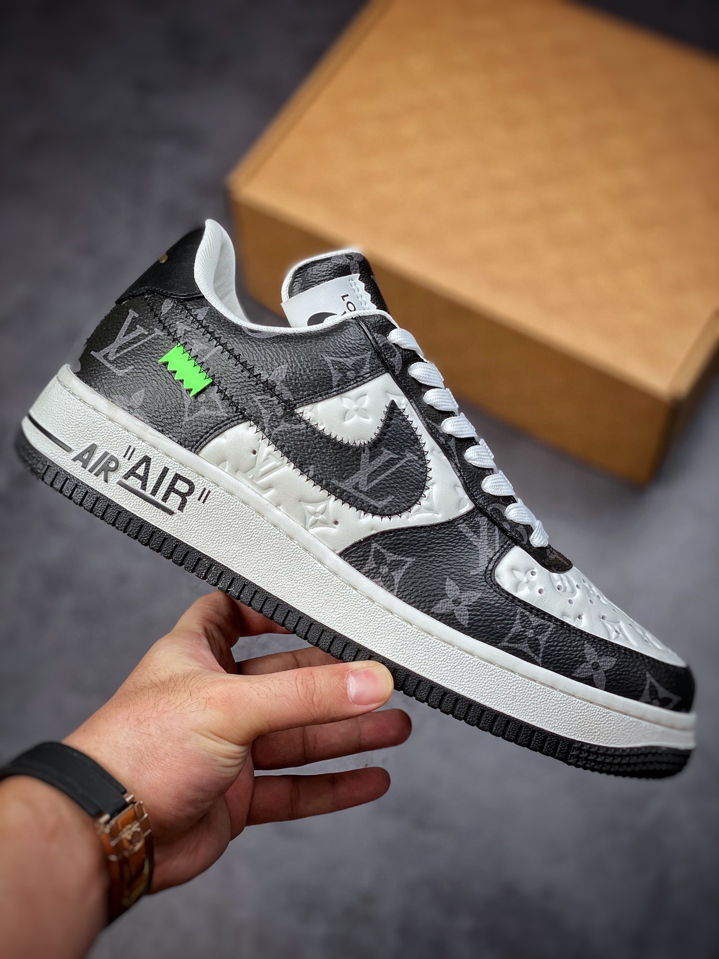 550 市面顶级版本！ 路易威登Louis Vuitton x Nike Air Force 联名款 空军一号低帮休闲运动板鞋