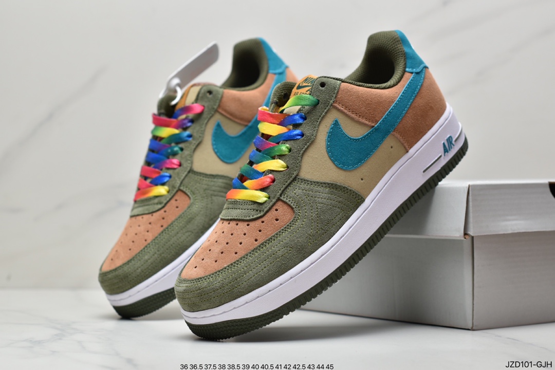 140 耐克Nike Air Force 1 Low 07 棕绿拼色丑小鸭DO5215-331