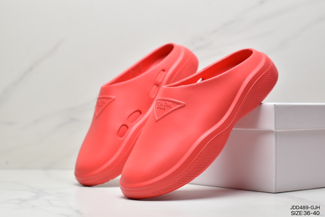 2022 Prada slipper mules with foam rubber sole