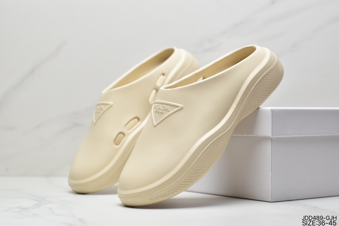 2022 Prada slipper mules with foam rubber sole