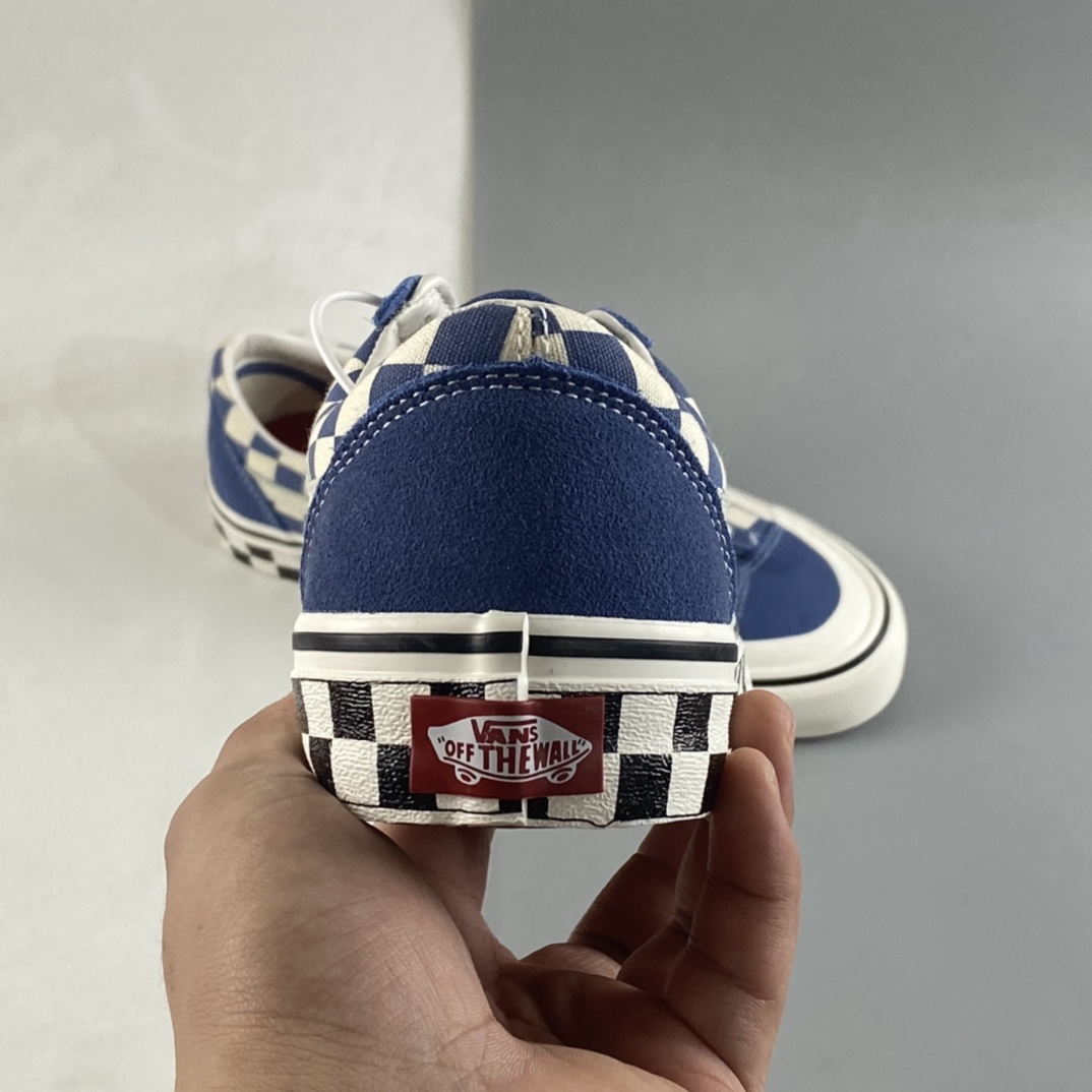 Vans Style 36 Vans Official Smog Blue Checkerboard Retro Board Shoes VN0A3ZCJBC0