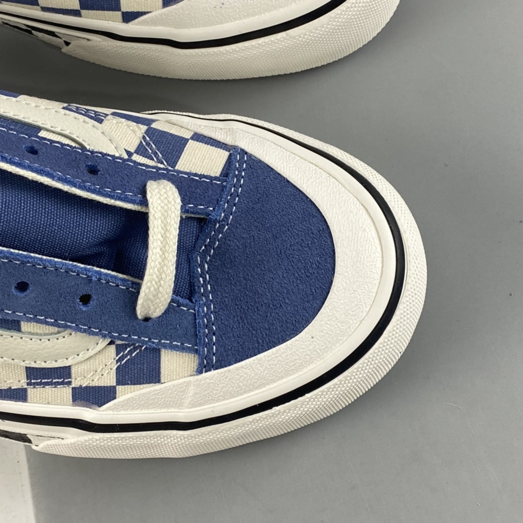 Vans Style 36 Vans Official Smog Blue Checkerboard Retro Board Shoes VN0A3ZCJBC0