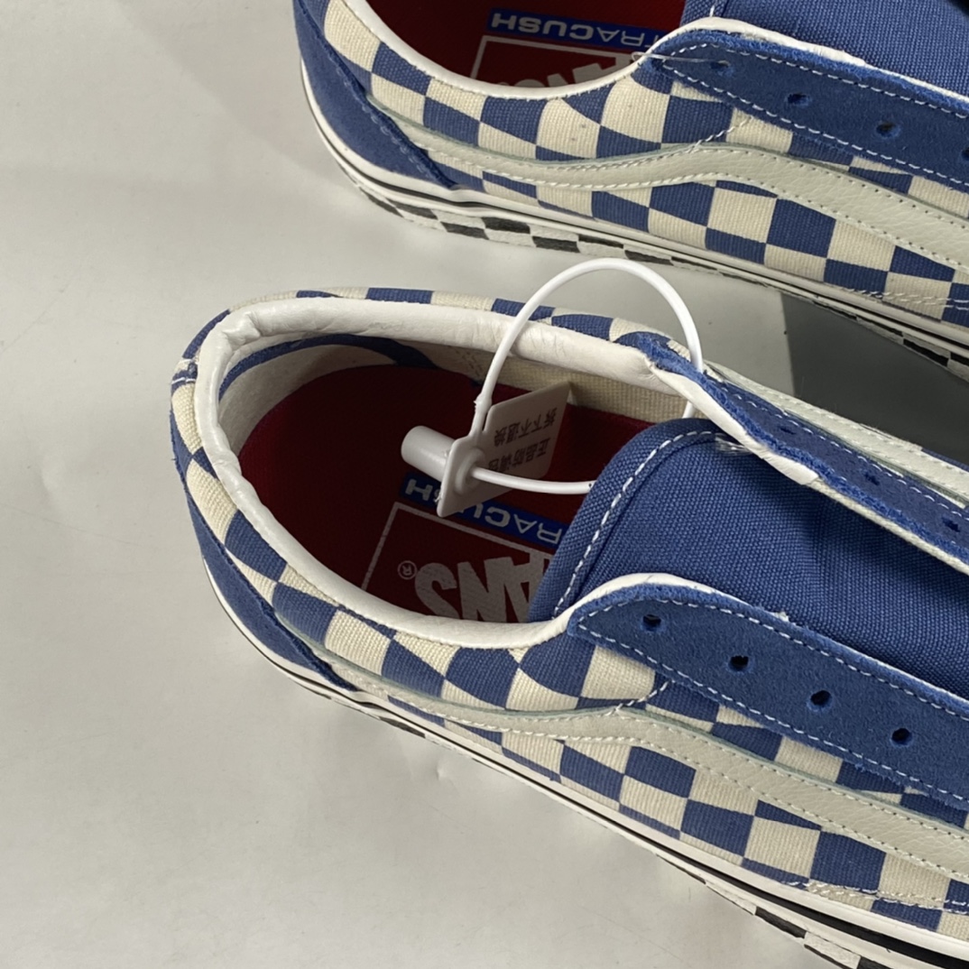 Vans Style 36 Vans Official Smog Blue Checkerboard Retro Board Shoes VN0A3ZCJBC0