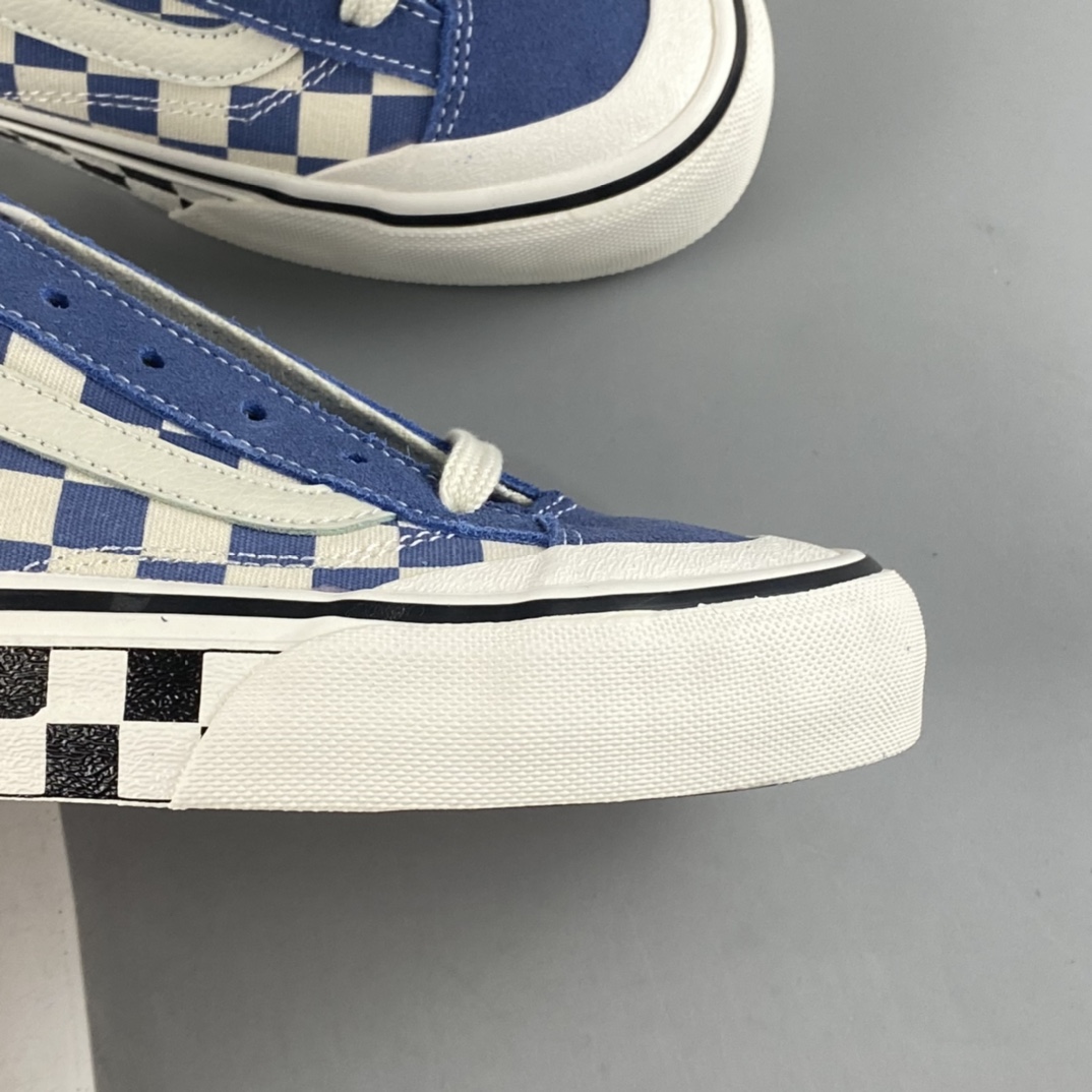 Vans Style 36 Vans Official Smog Blue Checkerboard Retro Board Shoes VN0A3ZCJBC0