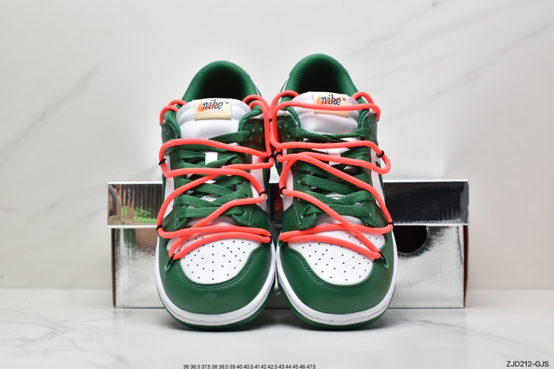 240 耐克OFF-WHITE x Futura x Nike Dunk Low 三方联名解构绑带滑板鞋 CN4504