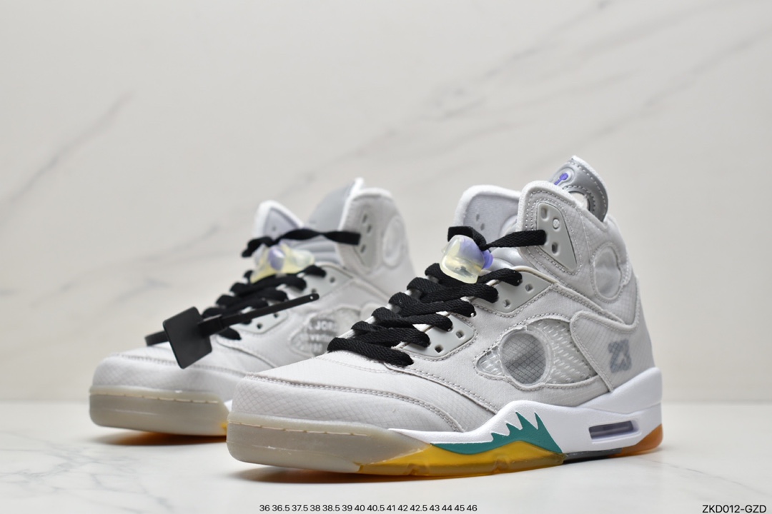 OFF-WHITE X Air Jordan 5 OW Co-branded Black Cicada Wings Presents Air Jordan 5 30th Anniversary CT8480-001