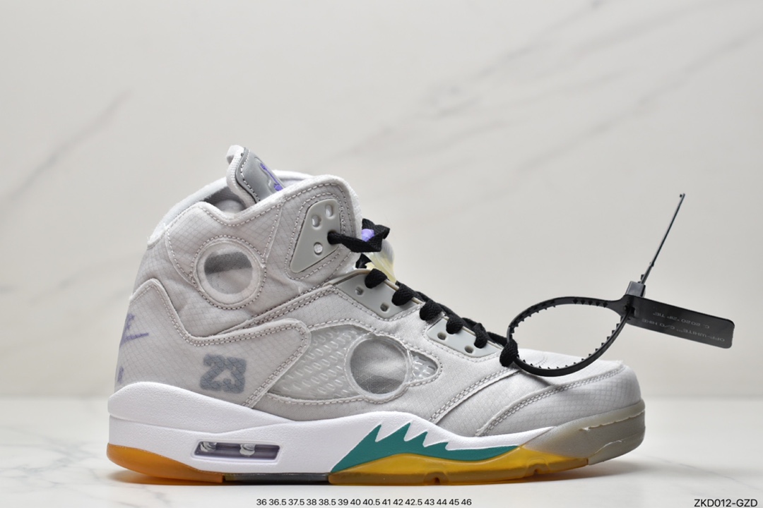 OFF-WHITE X Air Jordan 5 OW Co-branded Black Cicada Wings Presents Air Jordan 5 30th Anniversary CT8480-001