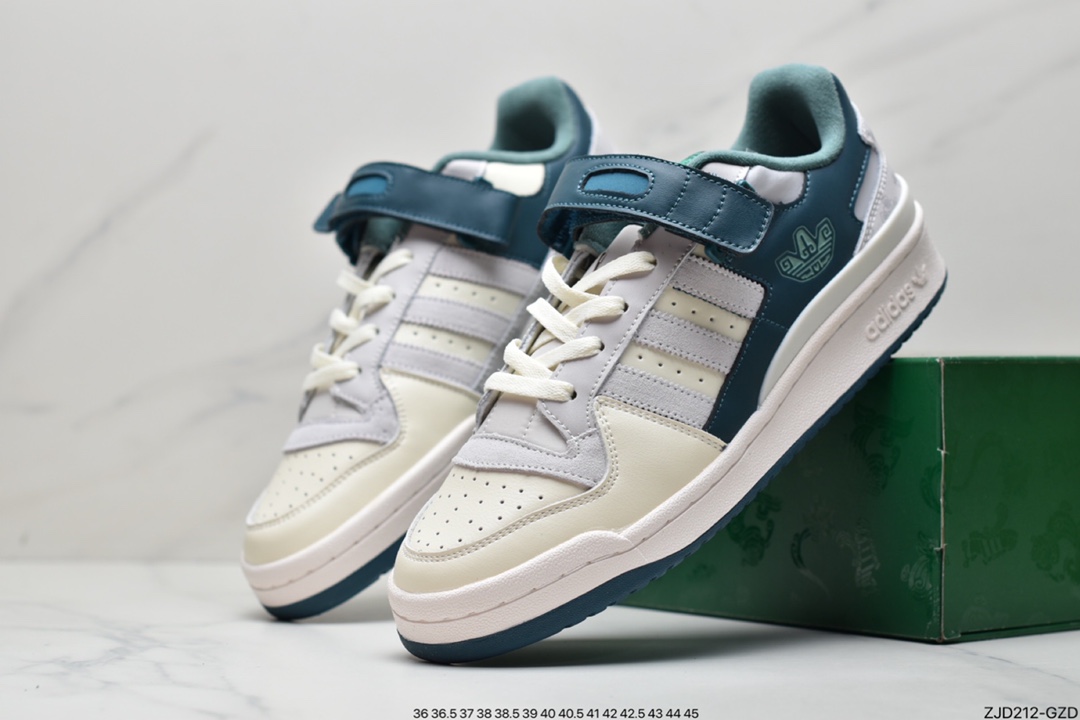 Adidas Adidas Clover Originals Forum 84 Low Rome series Velcro low-top sneakers HQ6374