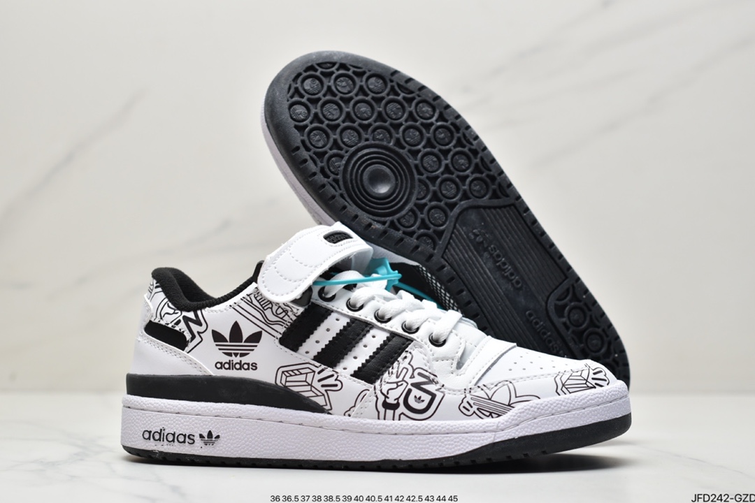 Adidas Adidas Clover Originals Forum 84 Low Rome series Velcro low-top retro lace-up all-match casual sports shoes GX2159