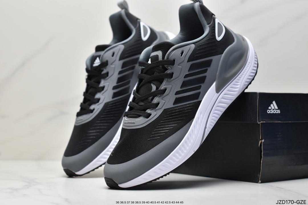 Adidas ALPHAMAGMA uses a fabric upper toe and heel to strive for structure with a Bounce midsole GV7921