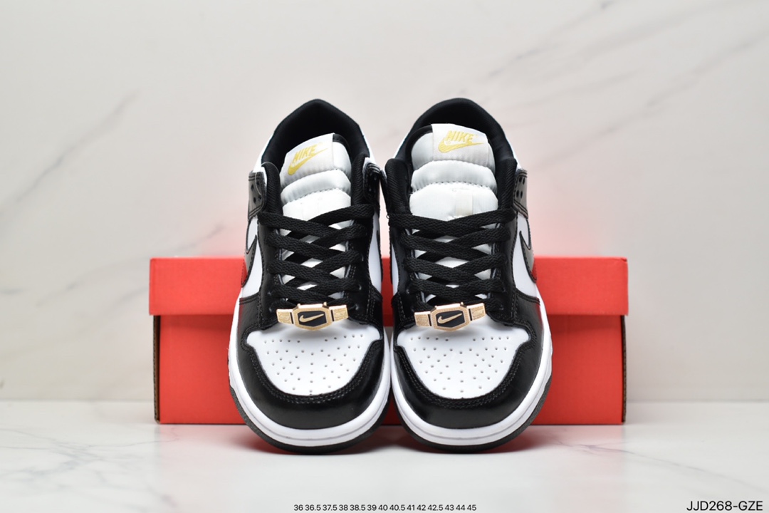 Nike SB Dunk Low ”World Champ” Dunk Series Low Top Casual Sports Skateboard Shoes ”Crocodile Black and White Panda” DR9511-100SG
