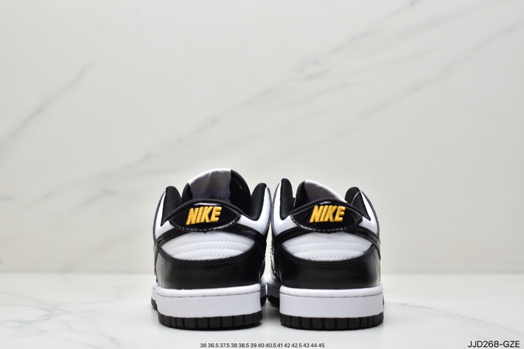 Nike SB Dunk Low ”World Champ” Dunk Series Low Top Casual Sports Skateboard Shoes ”Crocodile Black and White Panda” DR9511-100SG
