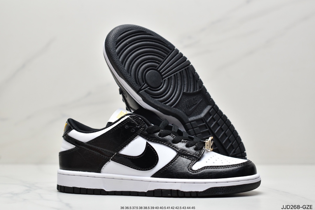 Nike SB Dunk Low ”World Champ” Dunk Series Low Top Casual Sports Skateboard Shoes ”Crocodile Black and White Panda” DR9511-100SG