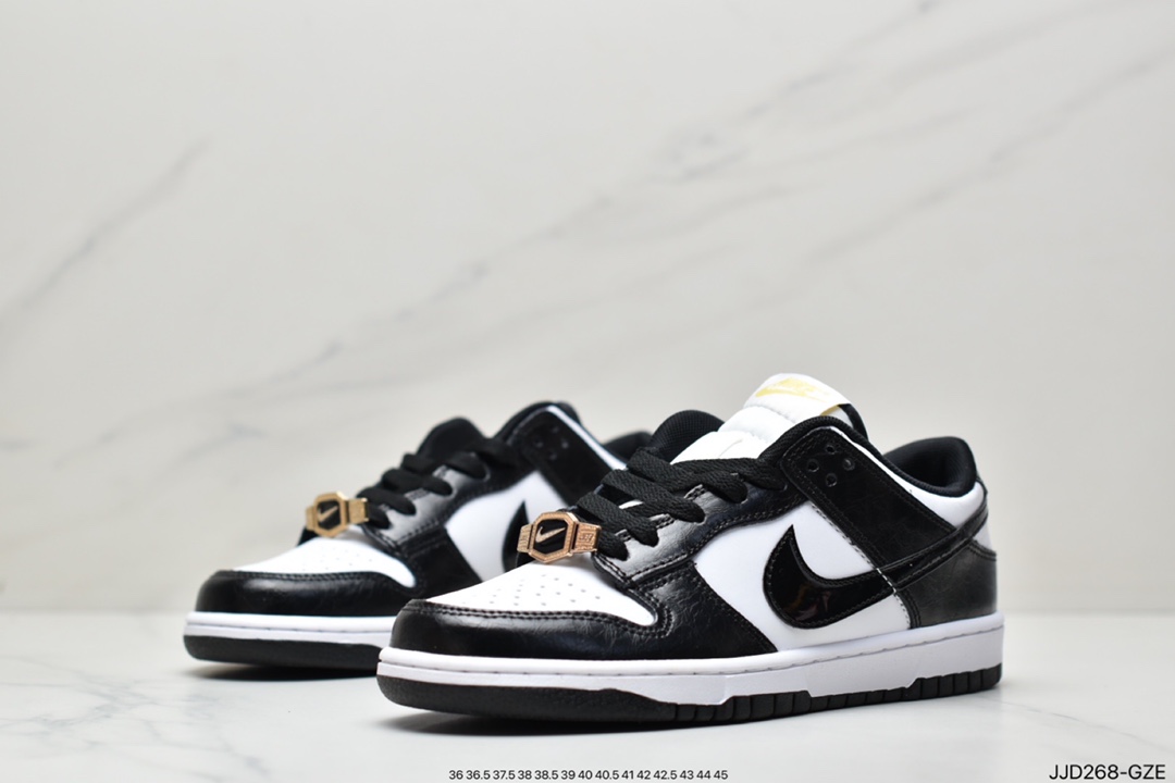 Nike SB Dunk Low ”World Champ” Dunk Series Low Top Casual Sports Skateboard Shoes ”Crocodile Black and White Panda” DR9511-100SG