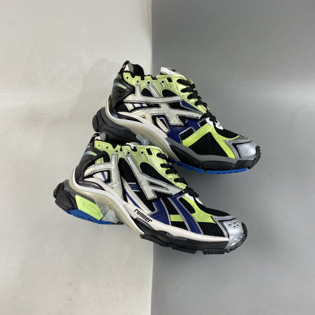 Balenciaga Runner Kith Four.Color Balenciaga 7.0 21ss latest color matching trend retro casual shoes W1RC60203