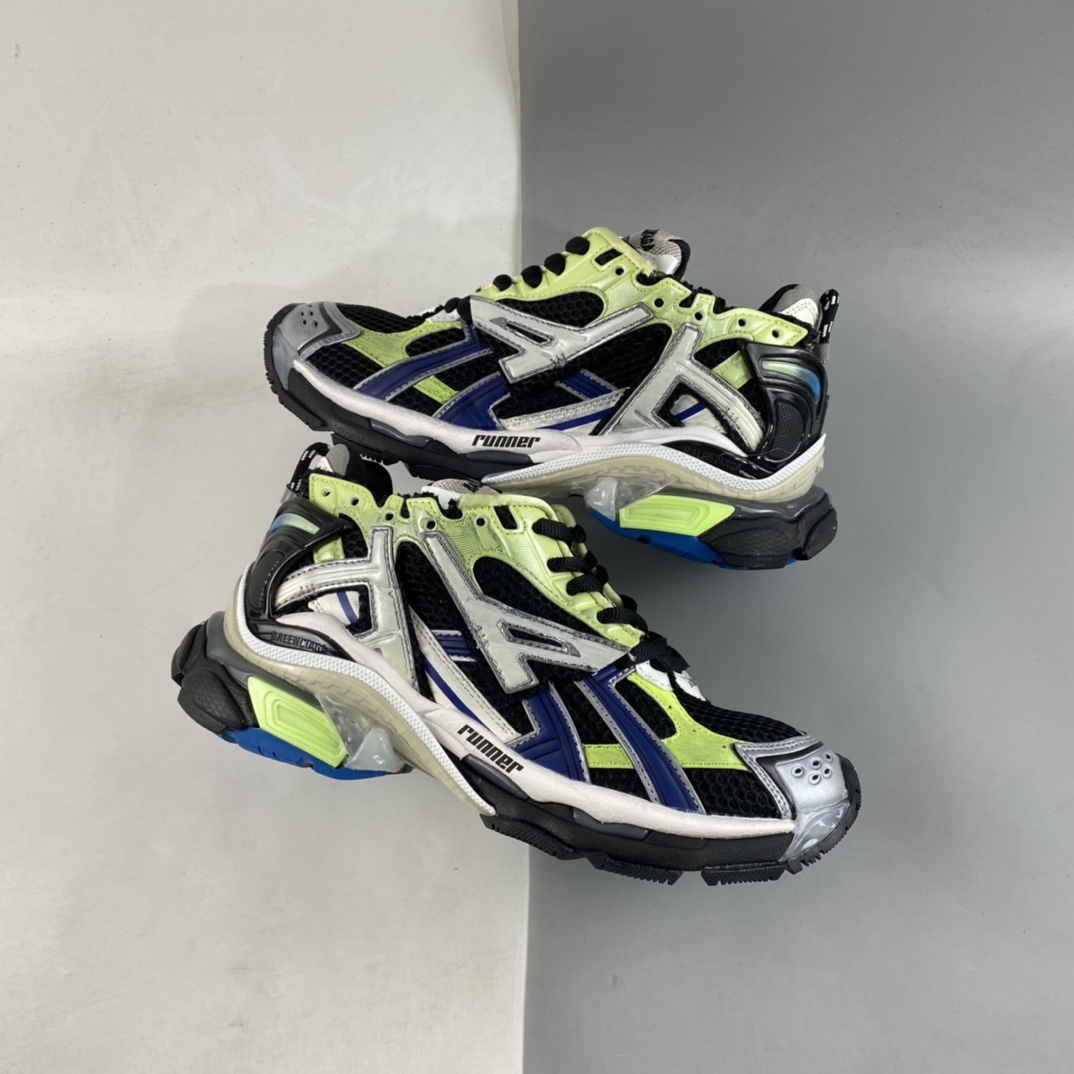 Balenciaga Runner Kith Four.Color Balenciaga 7.0 21ss latest color matching trend retro casual shoes W1RC60203