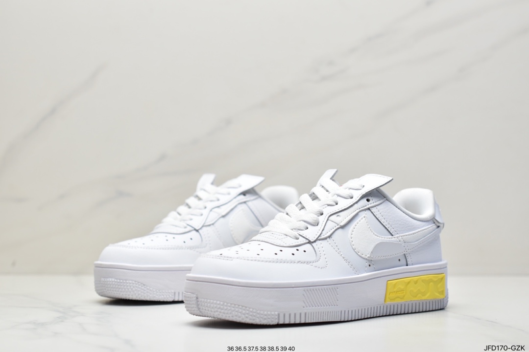 Air Force 1 Shadow White Blue Powder Lightweight High Low Top All-match Sneakers ”Mosaic Macarons”