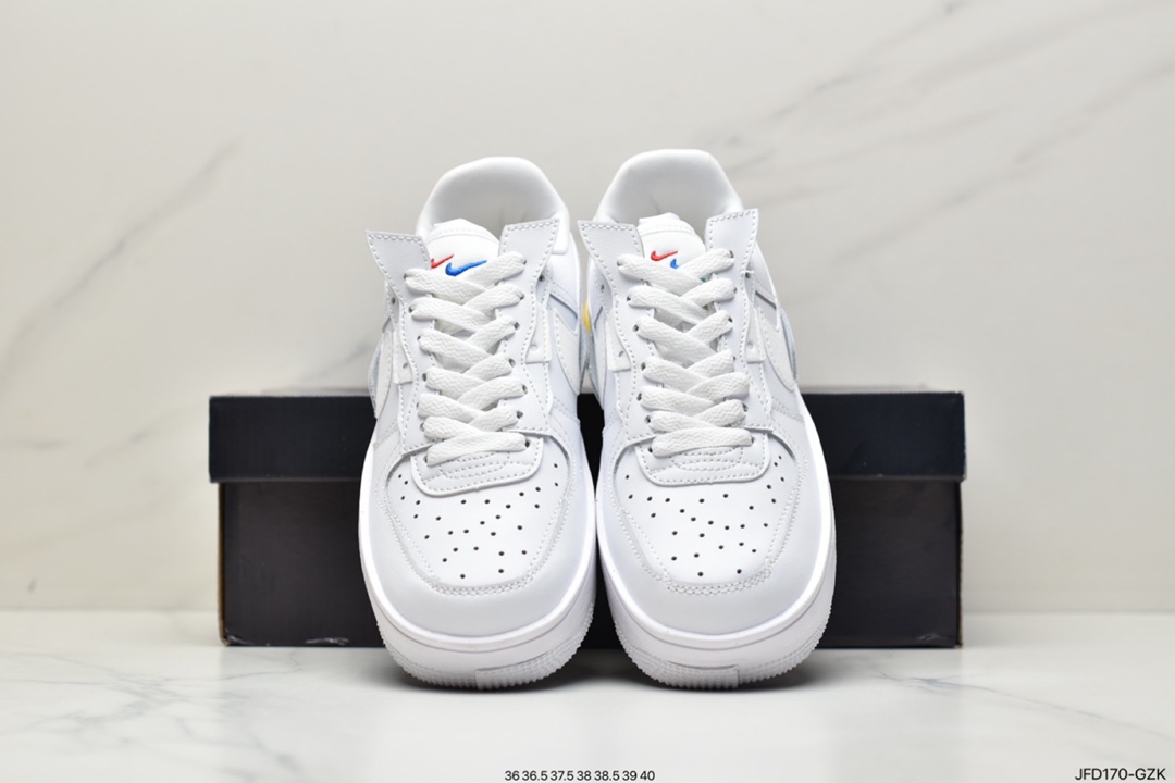 Air Force 1 Shadow White Blue Powder Lightweight High Low Top All-match Sneakers ”Mosaic Macarons”