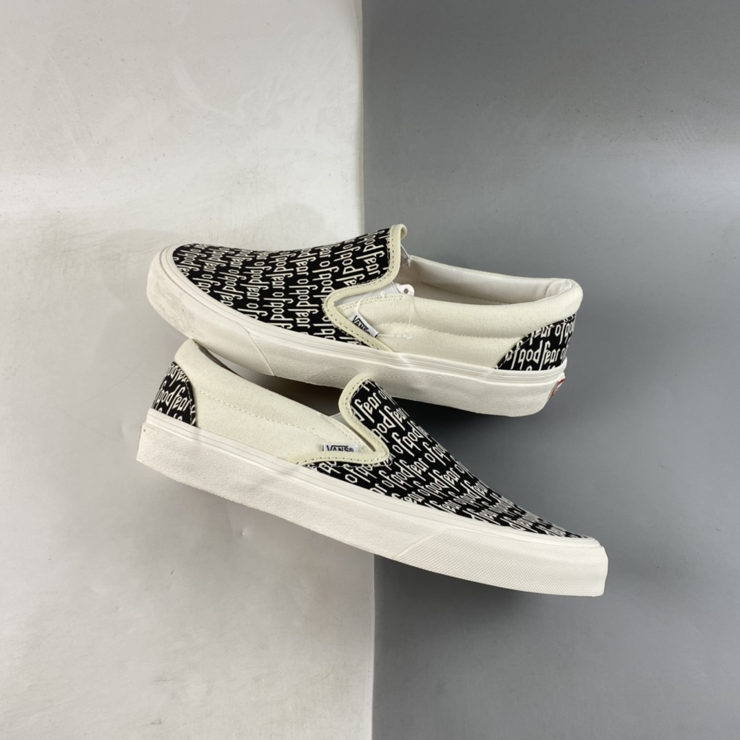 P140  Fear Of God x Vans slip on Reissue 恐惧上帝 FOG超限量联名低帮休闲板鞋 VN000EYEBWW