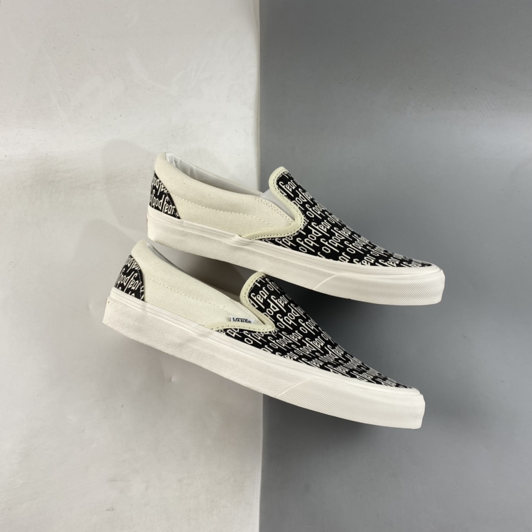 P140  Fear Of God x Vans slip on Reissue 恐惧上帝 FOG超限量联名低帮休闲板鞋 VN000EYEBWW