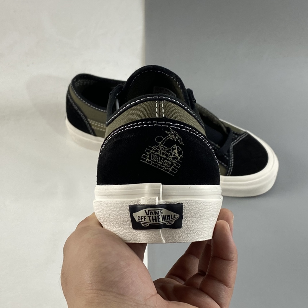 P150  Vans Old Skool 万斯军事风黑绿拼接复古休闲帆布鞋 VN0A54F49YD