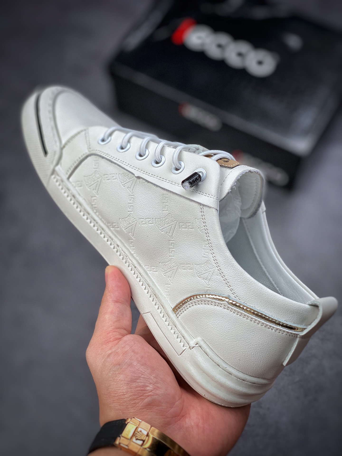 ECCO love step Huang Jingyu the same casual small leather shoes with clear texture of the first layer of calfskin