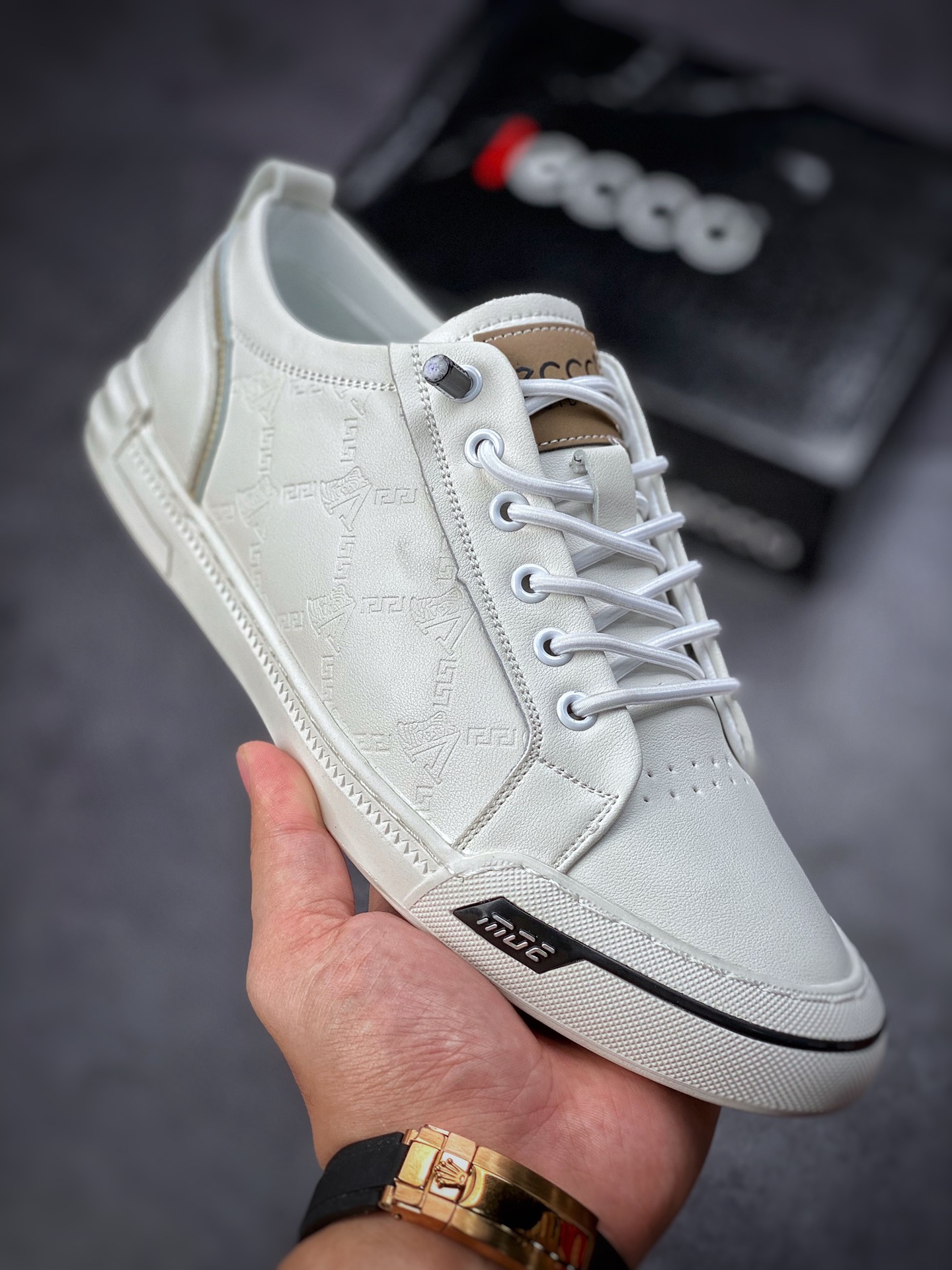 ECCO love step Huang Jingyu the same casual small leather shoes with clear texture of the first layer of calfskin