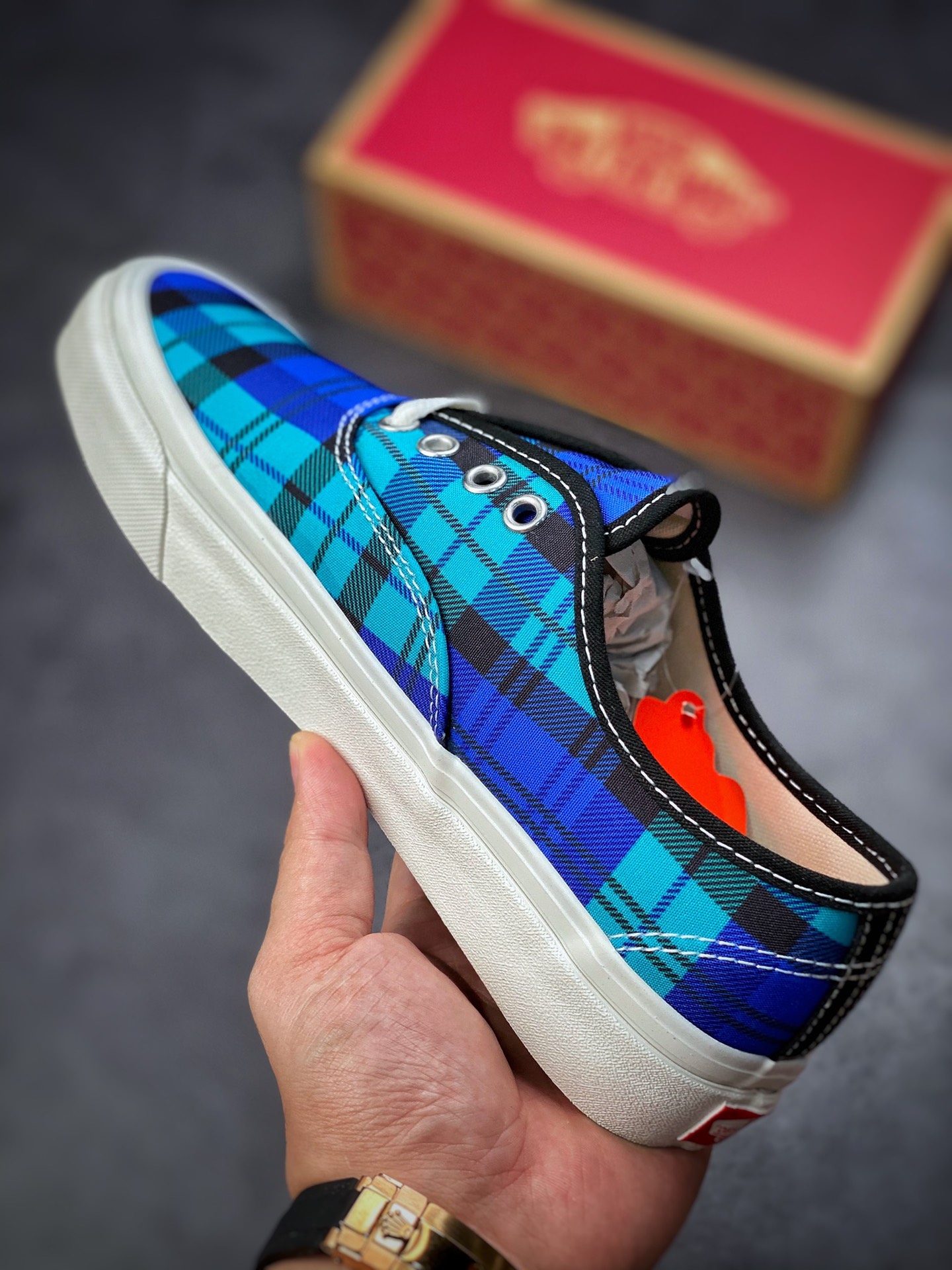 Vans Vans Official Color Anaheim Scottish Plaid Style 44 Canvas Shoes VN0A5KX4Y61