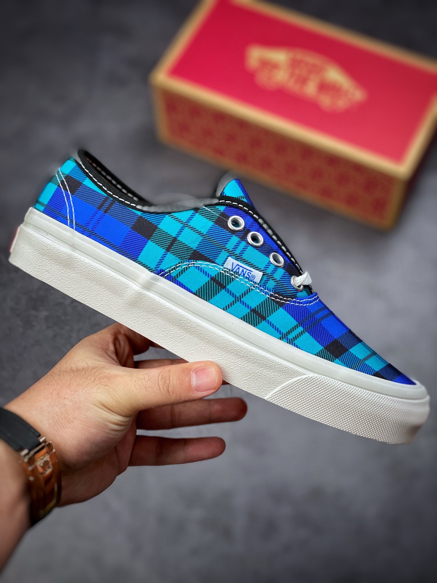 Vans Vans Official Color Anaheim Scottish Plaid Style 44 Canvas Shoes VN0A5KX4Y61