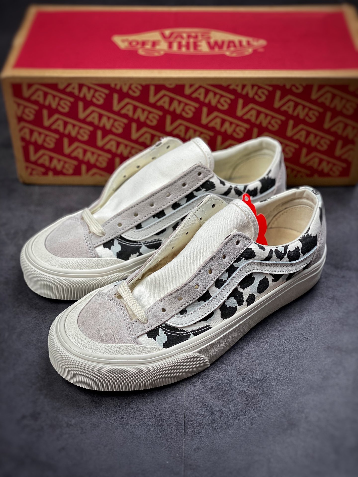 Vans Style 36 Decon SF Tasty Collection Light Gray White Black Leopard VN0A35BD8L2