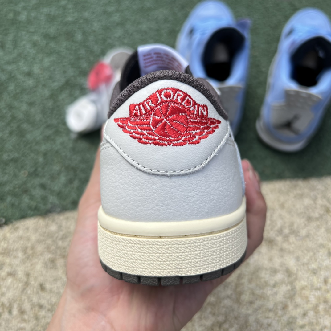 aj1倒钩低帮白棕 Air Jordan 1 AJ1倒钩白棕摩卡闪电TS联名球鞋DM7866-162