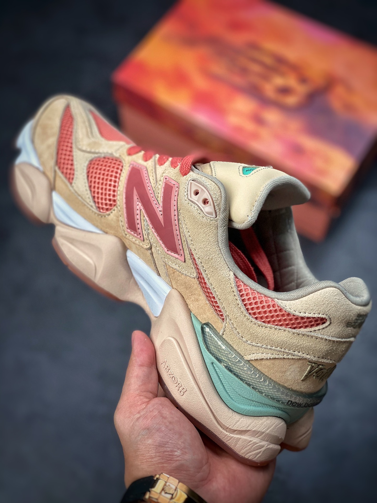 Joe Freshgoods x New Balance 9060 Rice Fan Joint Series Retro Casual Sports Dad Shoes Real