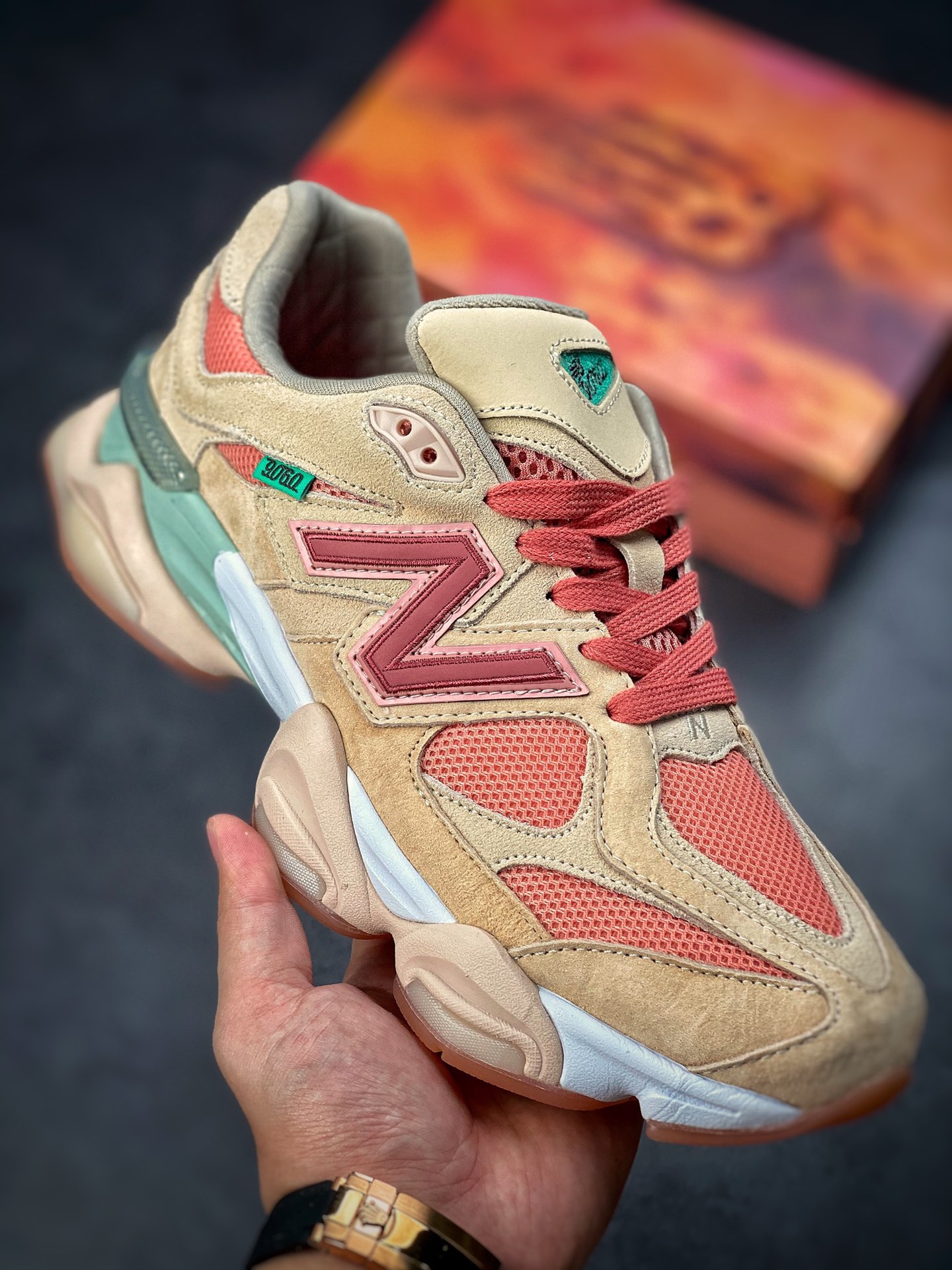 Joe Freshgoods x New Balance 9060 Rice Fan Joint Series Retro Casual Sports Dad Shoes Real