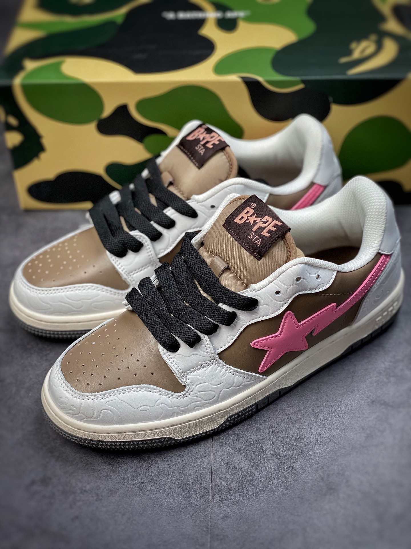 A Bathing Ape BAPE Sk8 Sta series low-top casual sports skateboard shoes