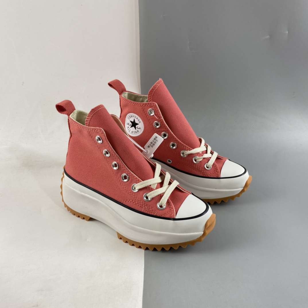 Converse Run Star Converse new pink heightened thick bottom canvas platform shoes 171300C