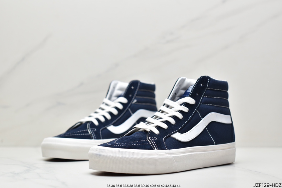 Vans SK8-Hi professional skateboard series high-top classic deep men's and women's canvas board shoes VHGB9M