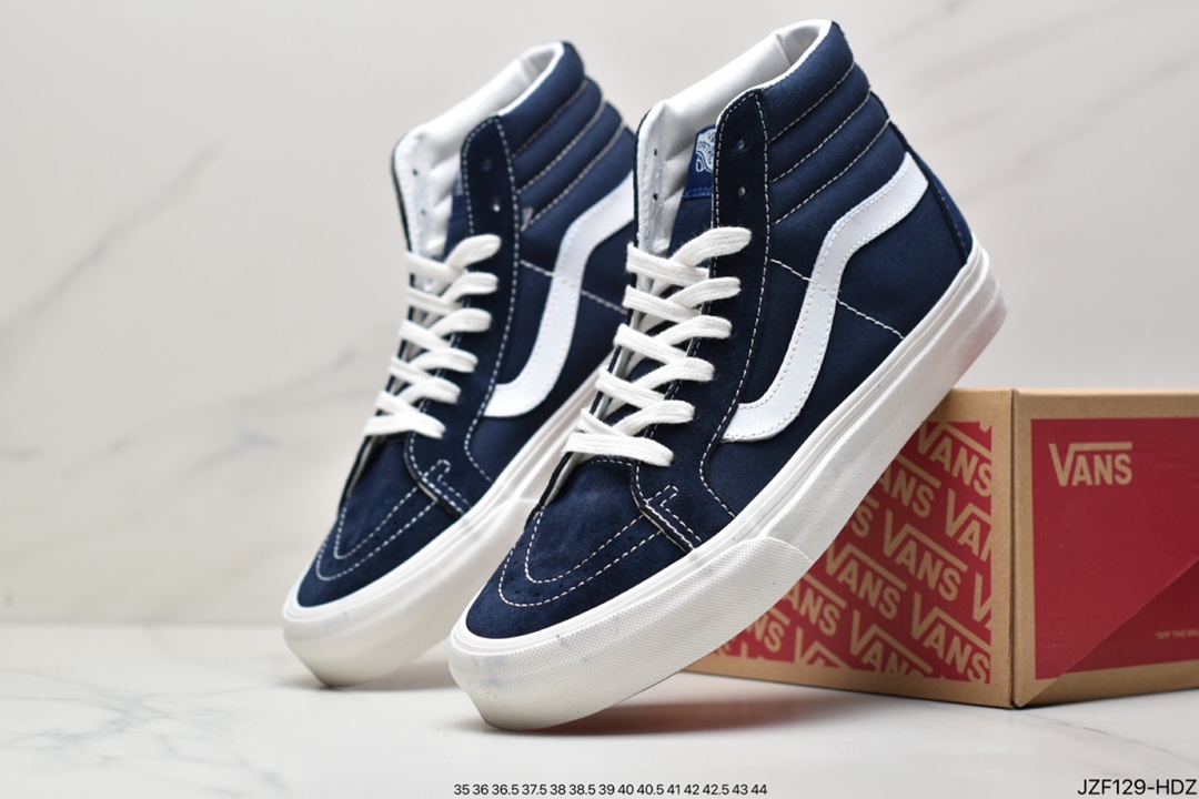 Vans SK8-Hi professional skateboard series high-top classic deep men's and women's canvas board shoes VHGB9M