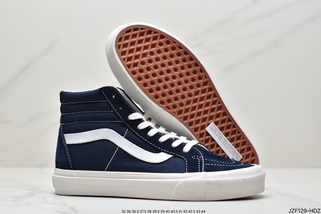 Vans SK8-Hi professional skateboard series high-top classic deep men's and women's canvas board shoes VHGB9M