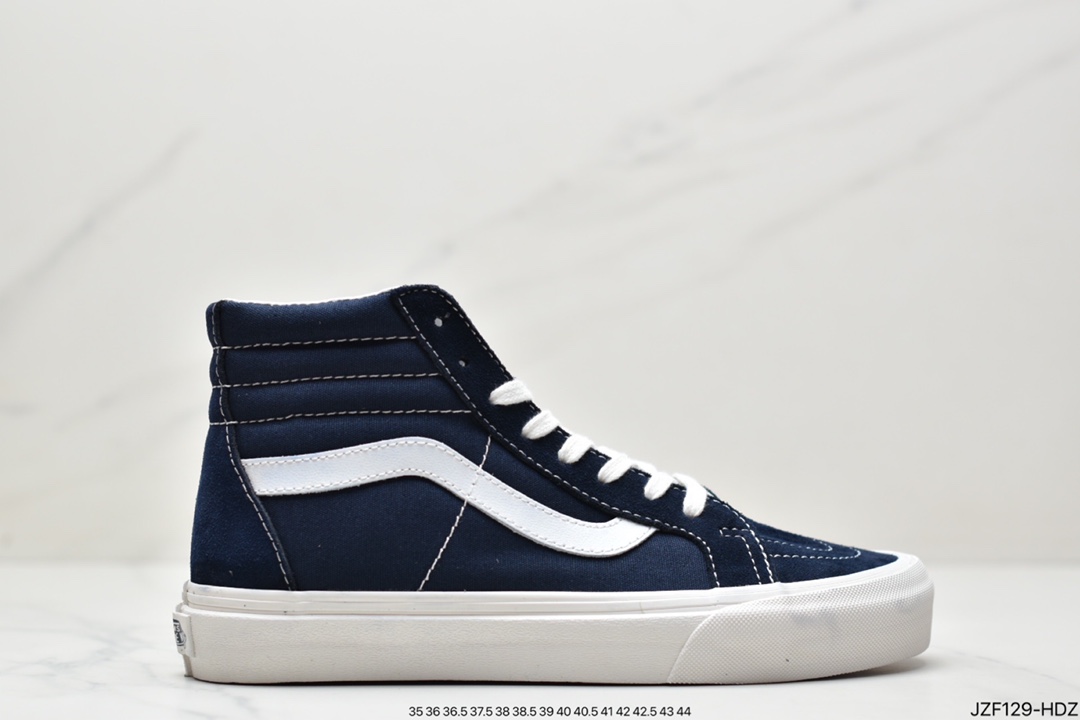 Vans SK8-Hi professional skateboard series high-top classic deep men's and women's canvas board shoes VHGB9M